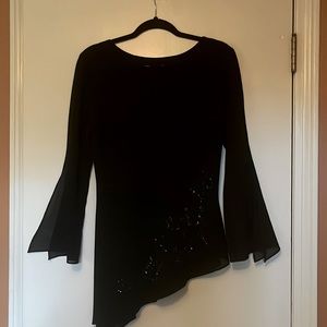 Dressy black top by After Dark, size 6